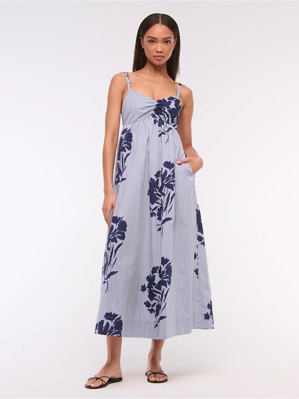 NWT Abercrombie & Fitch Sweetheart Babydoll Maxi Dress